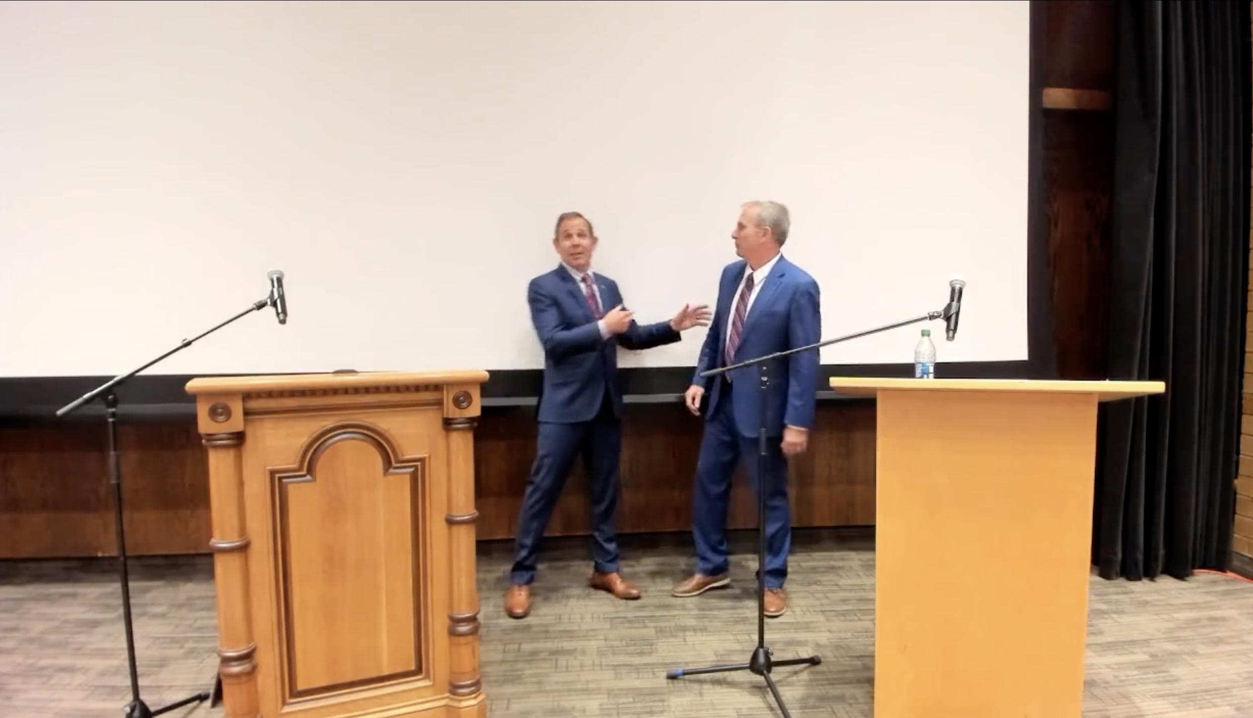 Rep. John Curtis and Chris Herrod faced off in a GOP debate Friday before the 3rd Congressional District primary.