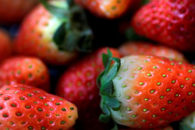 Strawberries are seen in this illustration photo Jan.29, 2018.