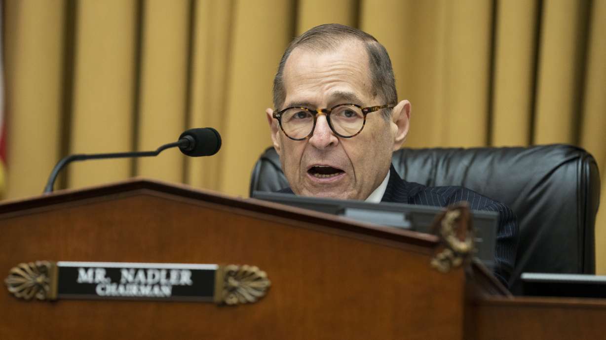 House Judiciary Committee chairman Rep. Jerry Nadler, D-N.Y., speaks during a hearing, on Capitol Hill, April 28, in Washington. The House Judiciary Committee will hold a hearing to advance legislation that would raise the age limit for purchasing a semi-automatic centerfire rifle from 18 to 21.