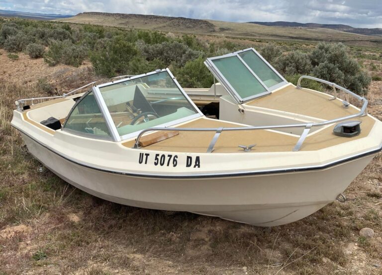 Boat left near roadside in Iron County leads to concerns about illegal dumping