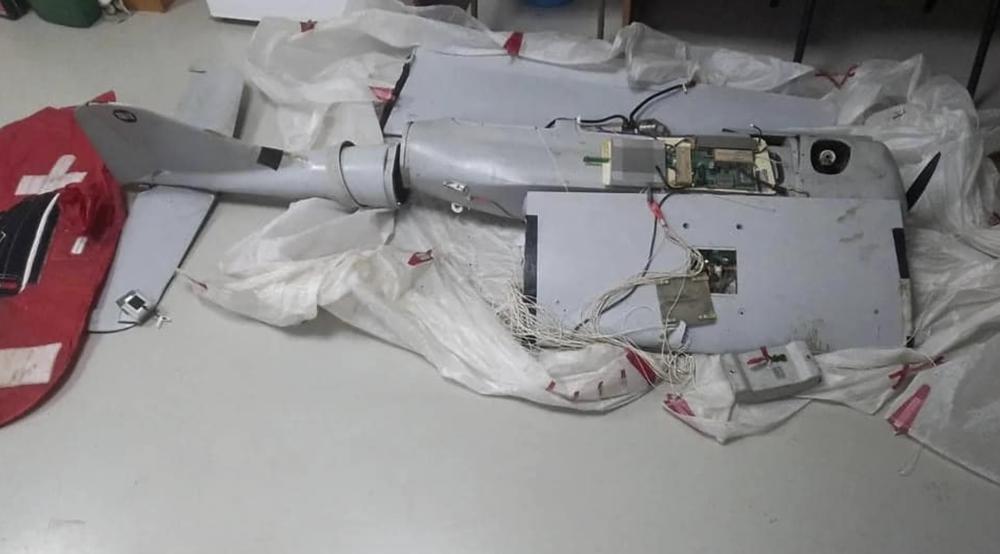 A Russian unmanned aerial vehicle that was shot down in May 2022.