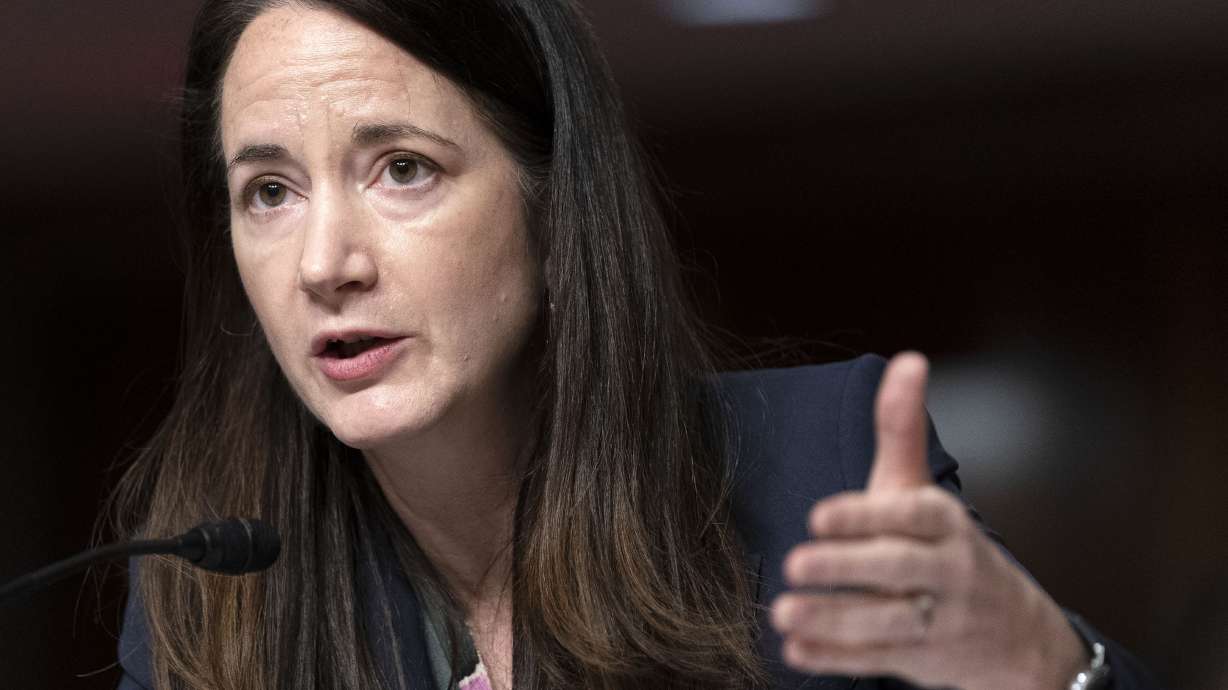 Director of National Intelligence Avril Haines testifies during a Senate Armed Services hearing to examine worldwide threats on Capitol Hill in May 10. Haines told lawmakers recently that intelligence officials will review how they assess a foreign government's will to fight and capacity to fight.