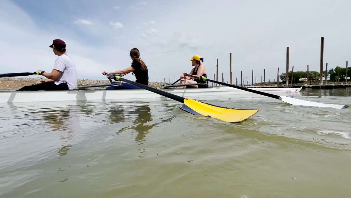 Great Salt Lake Rowing Club on the lake.