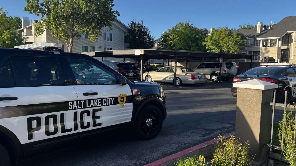 Salt Lake police investigate a shooting with "multiple victims" at Seasons at Pebble Creek Apartments on June 6. Four people have been charged with committing a home invasion robbery that resulted in the death of one of the alleged intruders.