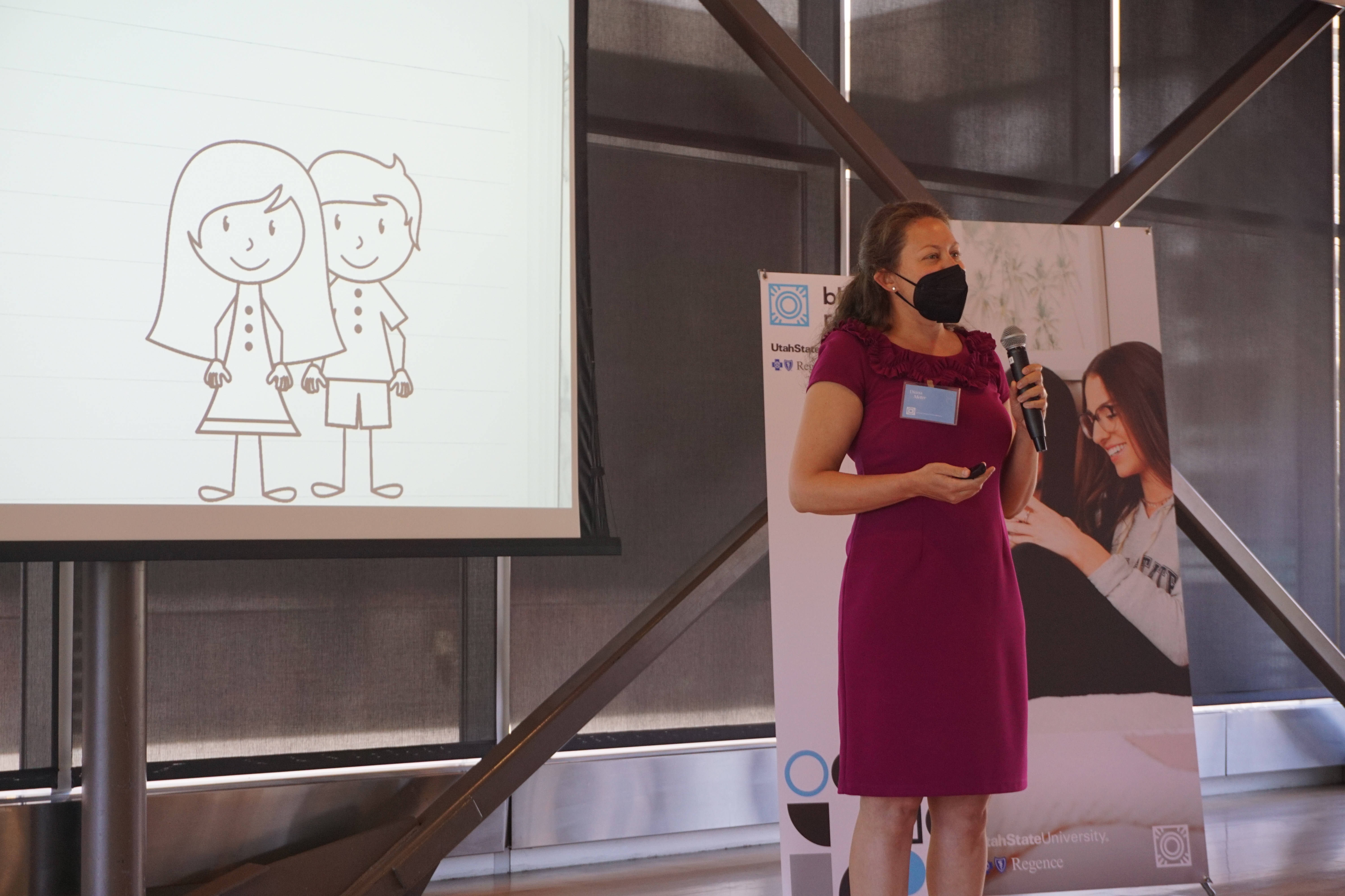 Utah State University assistant professor Diana Meter presents her research on adolescent bullying in front of educators and community stakeholders on Tuesday in Salt Lake City.