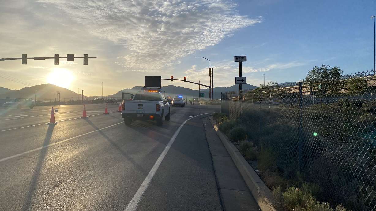 UHP troopers respond to a fatal auto-pedestrian crash at 2100 South and 700 West in Salt Lake City, June 8. Officials are asking Utah motorists, and pedestrians, to change their habits as Daylight Saving Time ends, so an already devastating year in auto-pedestrian crashes doesn't become even more tragic.