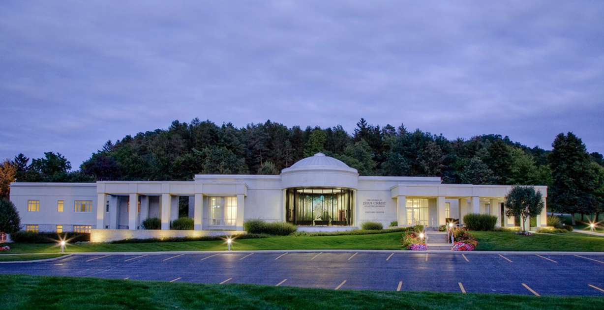 The Hill Cumorah Visitors’ Center, where reports say someone fired 22 bullets from a treeline and struck the building at least twice during visiting hours while several dozen people were present on Wednesday.
