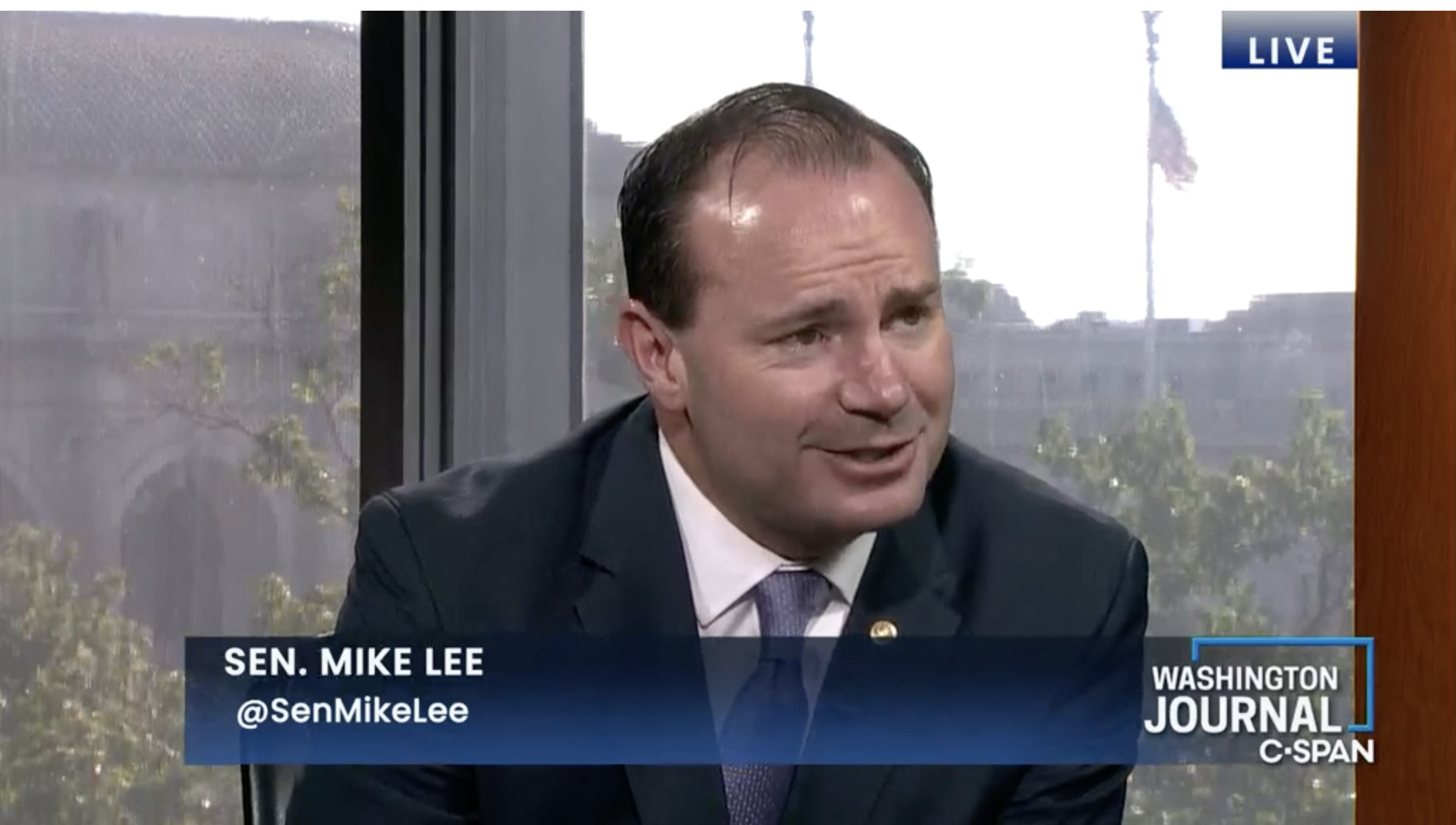 Sen. Mike Lee, R-Utah, speaks on C-SPAN’s “Washington Journal” Thursday.
