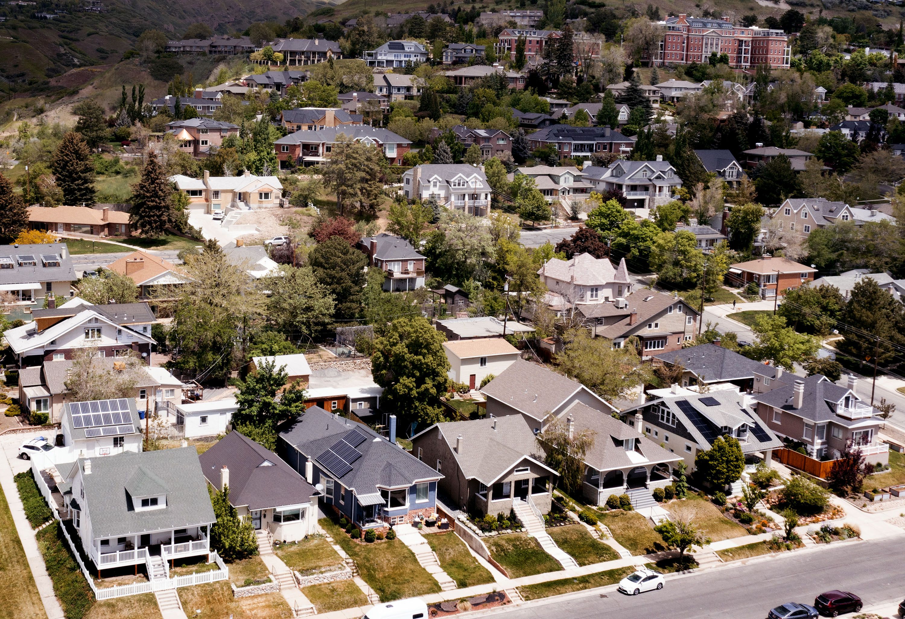 Homes in the Avenues neighborhood of Salt Lake City are pictured on May 20. The U.S. housing market is in the early stages of what one national economist says is the biggest slowdown in over 15 years.
