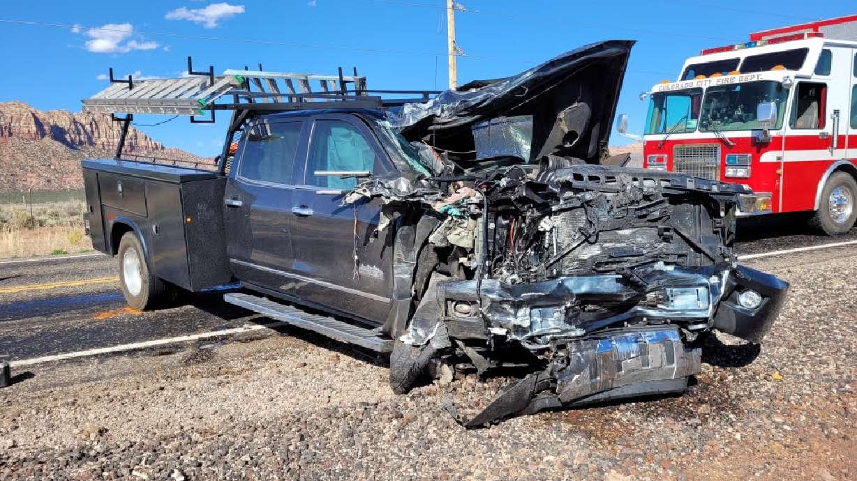 One woman is dead, and two other people were injured in a crash on state Route 59 southeast of Hurricane near Apple Valley on Monday.