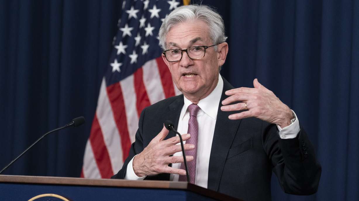 Federal Reserve Board Chair Jerome Powell speaks during a news conference at the Federal Reserve, May 4, in Washington. The Federal Reserve is expected to announce its largest interest rate hike since 1994 Wednesday.