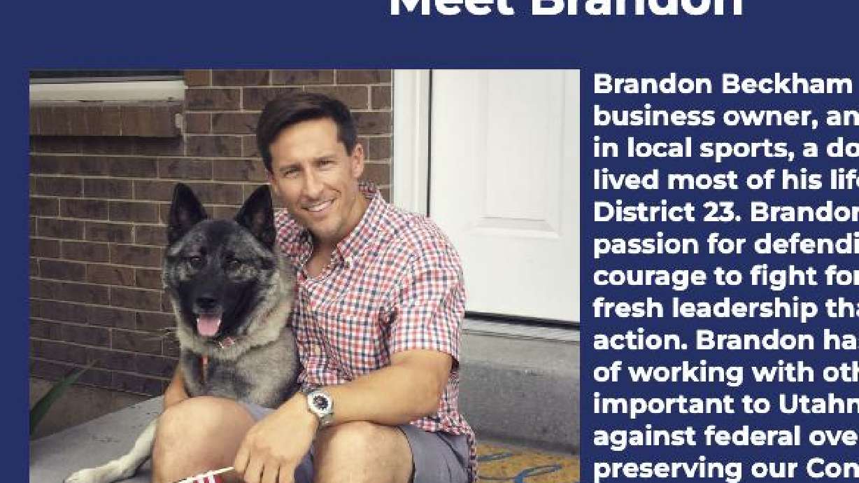 Prosecutors say Brandon Beckham's Utah Senate campaign sent emails to a woman whom Beckham is charged with sexually abusing.