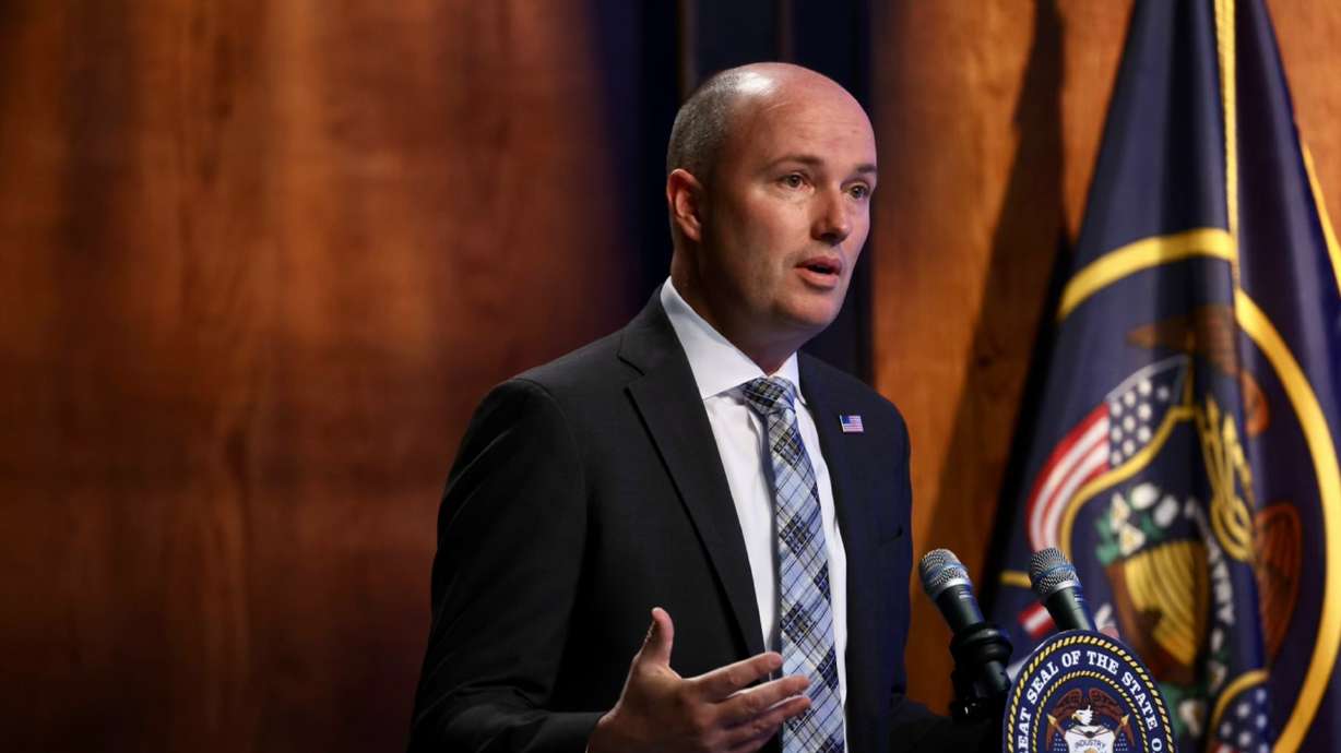 Utah Gov. Spencer Cox speaks during his monthly PBS news conference on Thursday, June 16. Cox has been elected to become vice chairman of the National Governors Association, his office announced Friday.