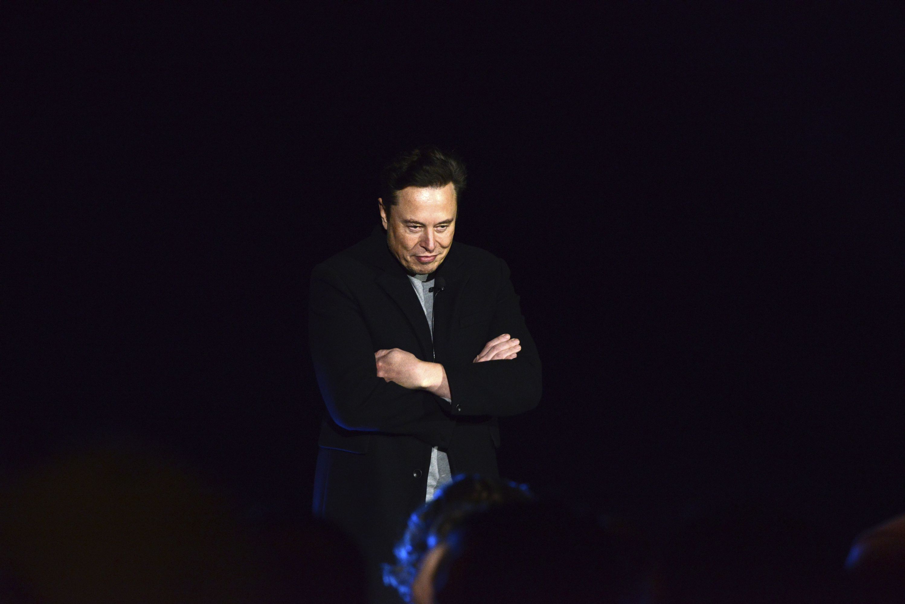SpaceX’s Elon Musk provides an update on Starship on Feb. 10, near Brownsville, Texas. SpaceX has fired five employees after they wrote and circulated an internal letter that was critical of Musk, the rocket maker’s founder and CEO.