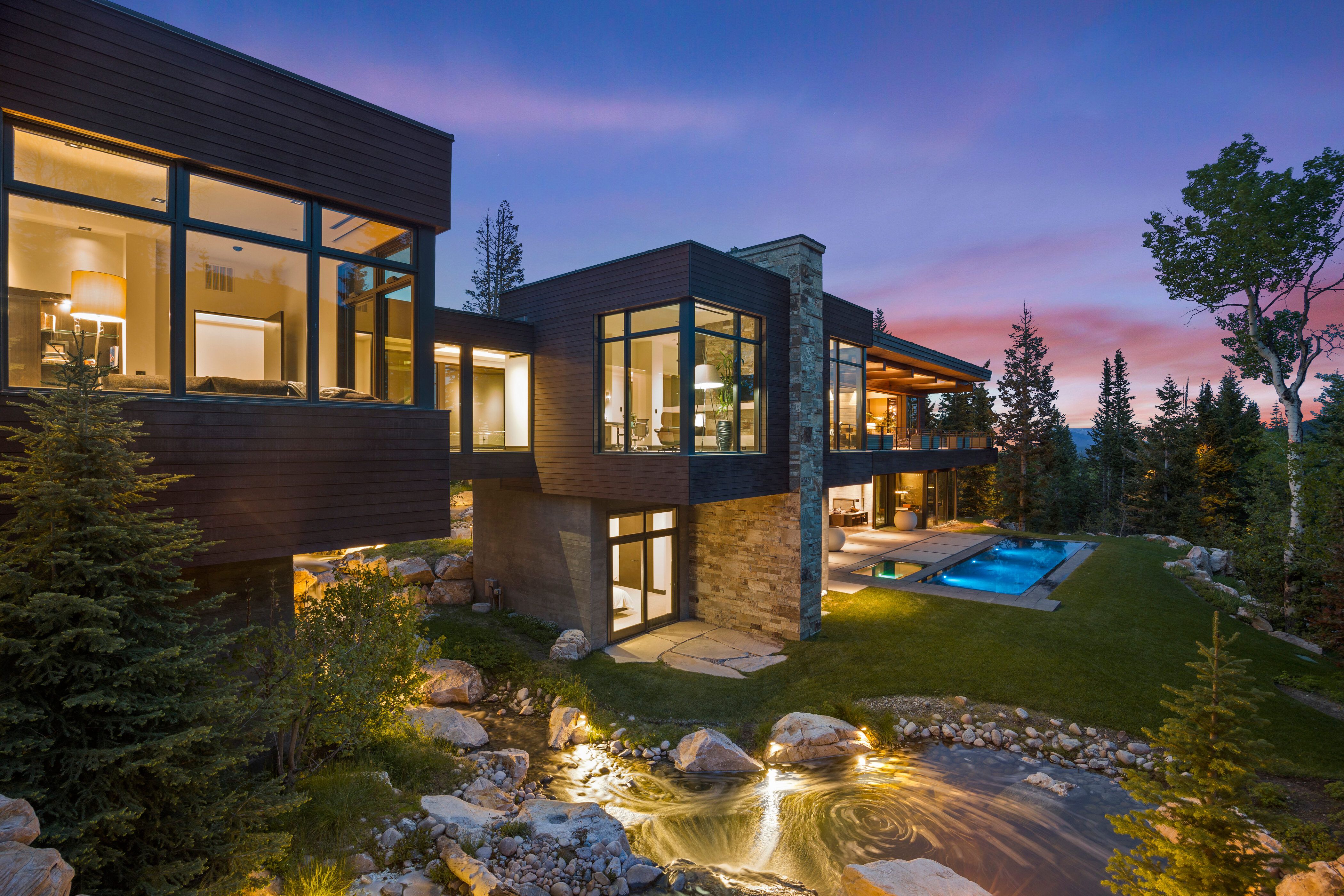 This four bedroom, six bathroom, 10,286 square-foot home is for sale at the base of White Pine Canyon in Park City for $35 million.