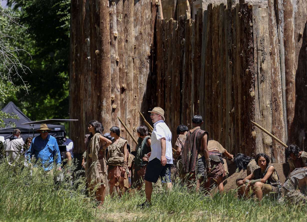Director Adam Anderegg works on the final filming season of The Church of Jesus Christ of Latter-day Saints’ production of the Book of Mormon videos at the LDS Motion Picture Studios South in Provo on Friday.