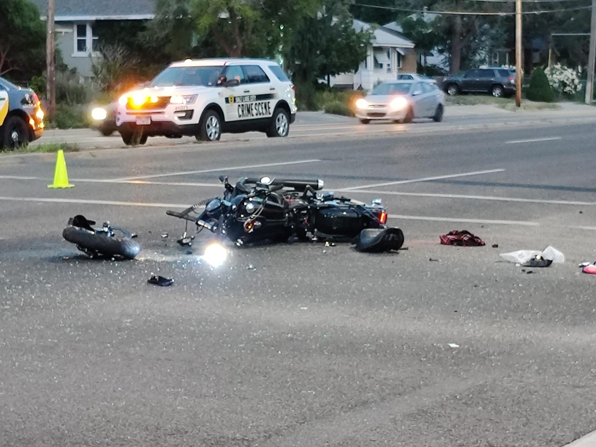 A motorcyclist was killed in a crash at 1700 S. 700 East in Salt Lake City on Friday.