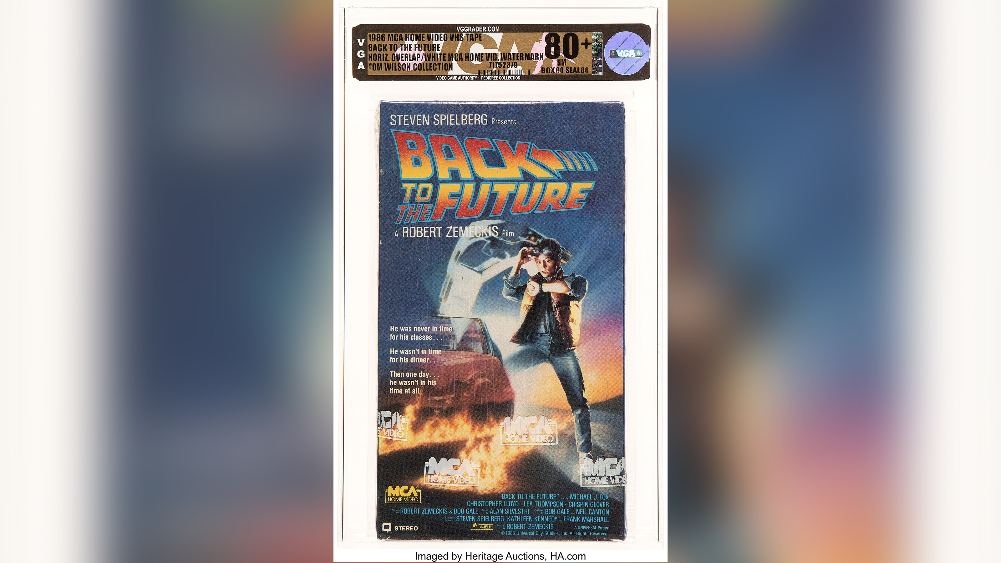 A sealed, near-mint condition 1986 VHS tape of "Back to the Future" owned by actor Tom Wilson recently sold at auction for $75,000, setting a new record for a videotape.