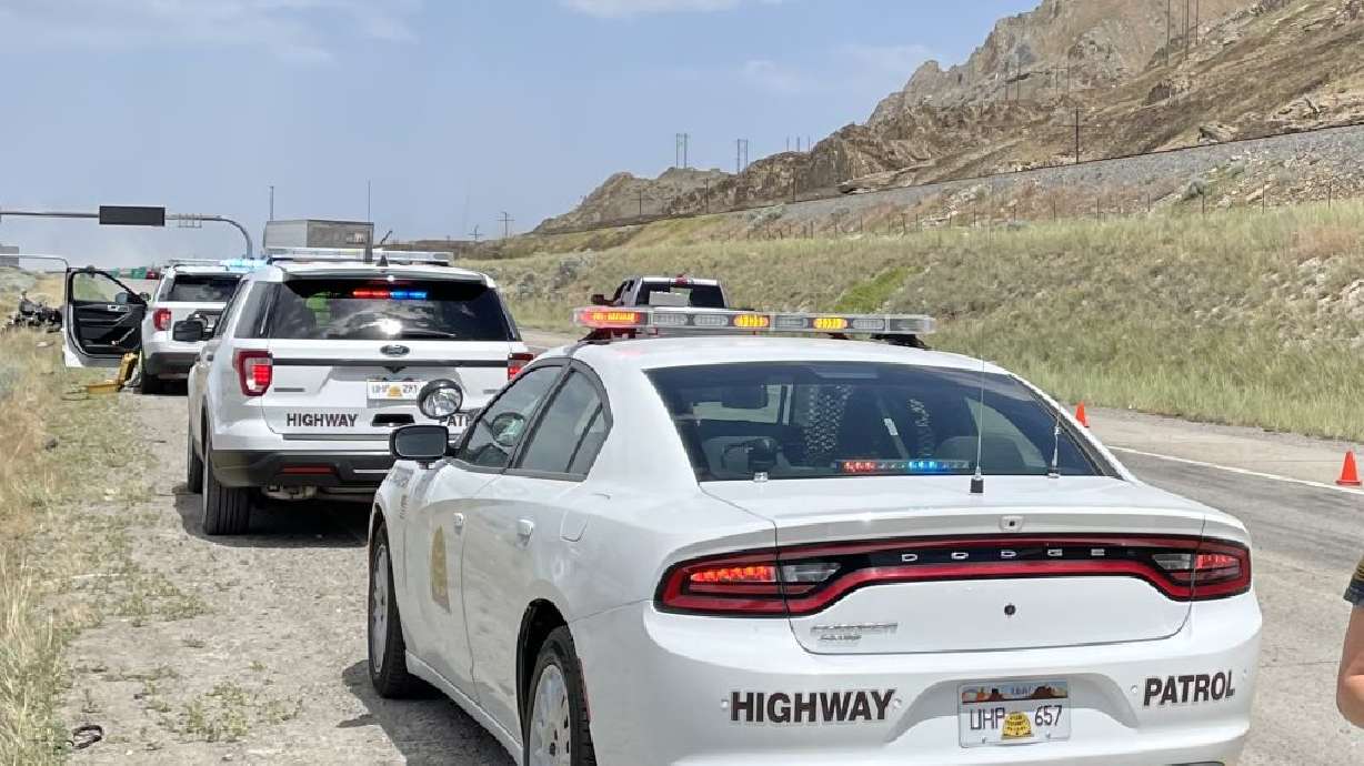 A motorcyclist died Sunday afternoon after a crash on I-80 near Lake Point in Tooele County.