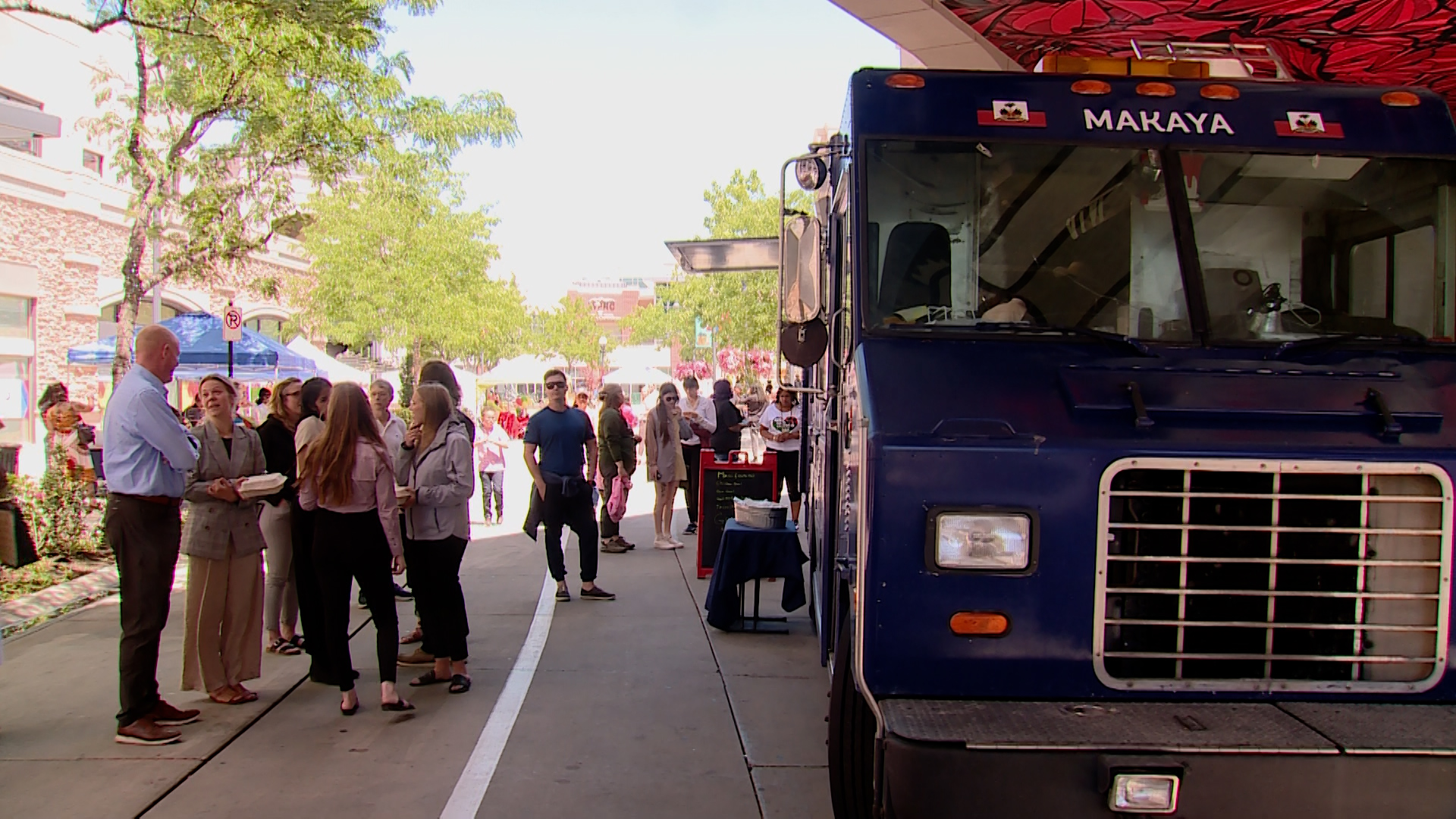 People gather at The Gateway in Salt Lake City on Monday to celebrate Juneteenth.
