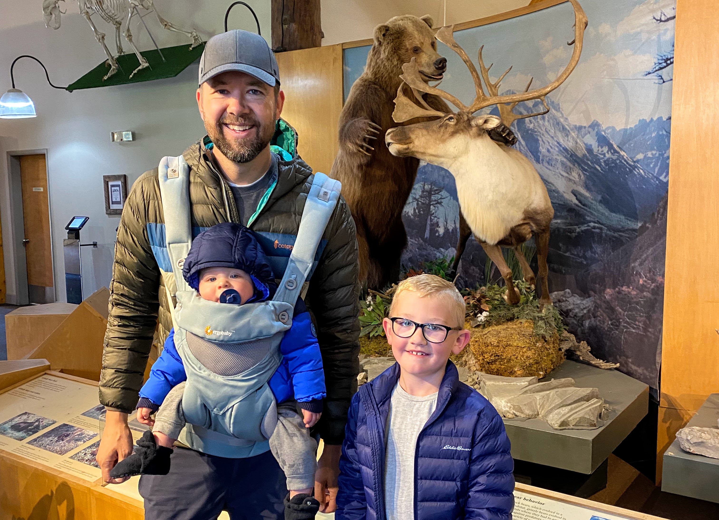 Grant Olsen and his children visit the Grizzly & Wolf Discovery Center, which is home to a range of magnificent animals that are unable to survive in the wild.