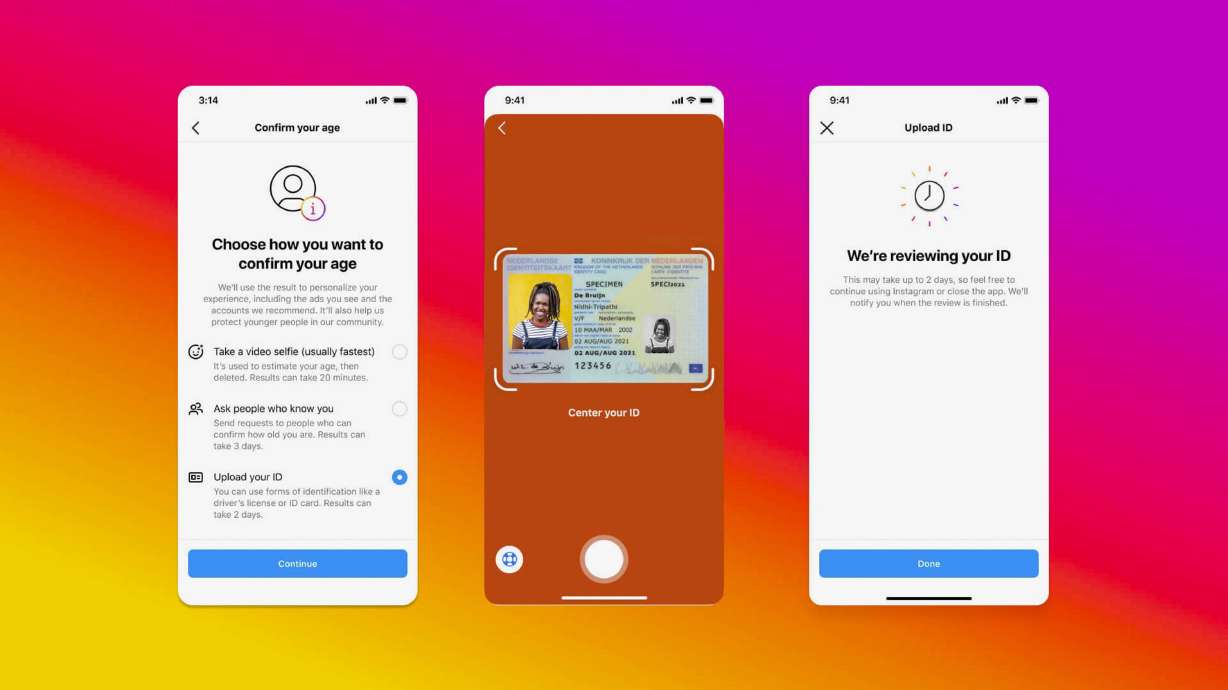 On Thursday, social media platform Instagram announced a new age-verification process for users in the U.S. The system offers three options for those trying to update the age listed on their profile from under-18 to over-18.