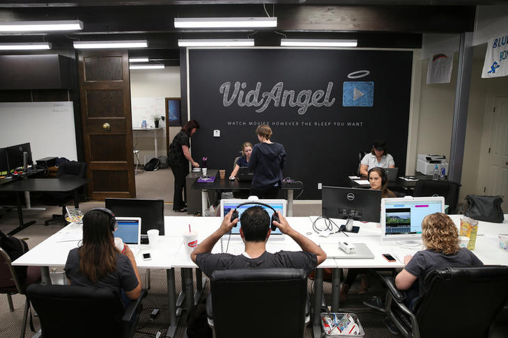 Employees work at VidAngel's office in Provo on Wednesday, July 20, 2016. After a prolonged legal battle with the giants of Hollywood and spending a better part of two years out of the public eye, the video filtering service company is relaunching under new ownership.