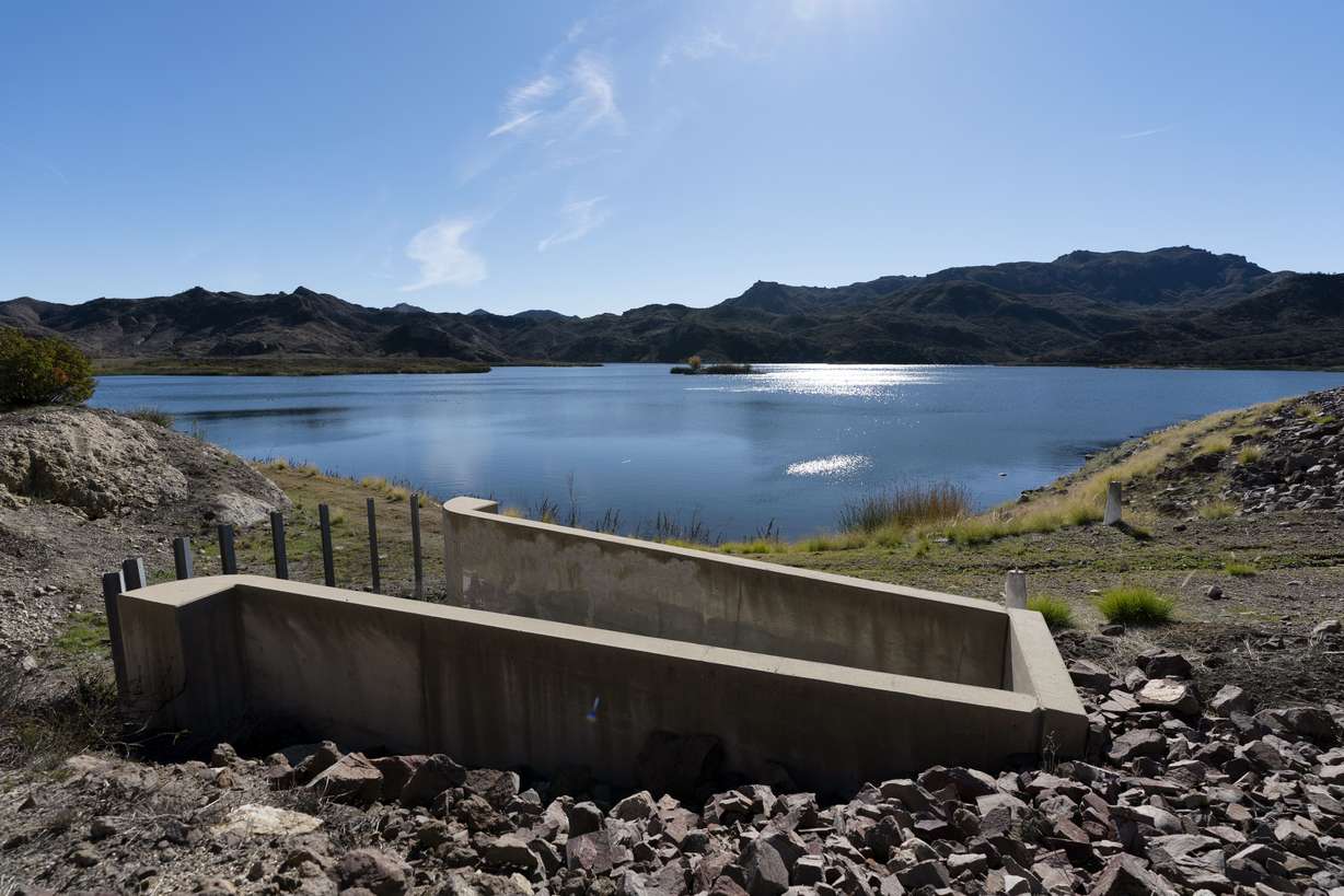The water glistens in the sunlight at the Las Virgenes Municipal Water District’s reservoir in Westlake Village, Calif., Jan. 5. The Las Virgenes Municipal Water District’s approach is one example of how water districts are pushing Californians to save as the drought continues despite a wet start to winter.