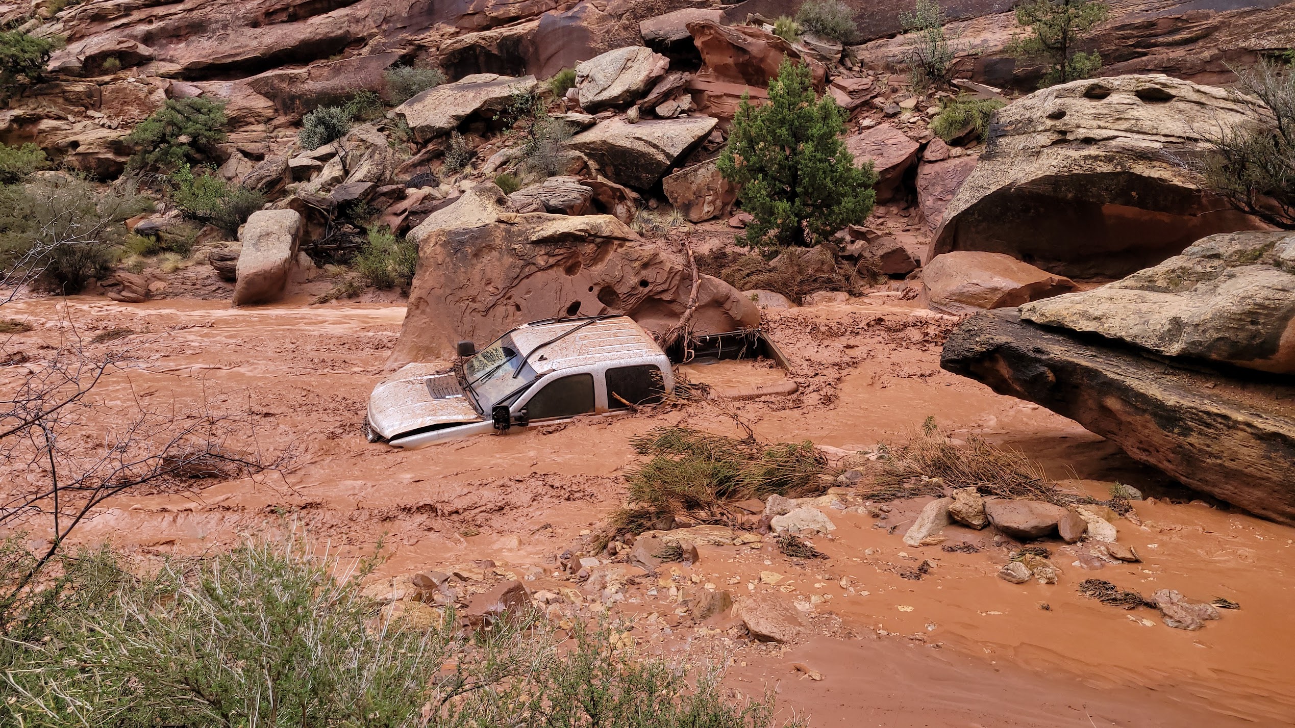 Flash flooding hit Capitol Reef National Park, leading to the rescue of many park visitors by park rangers, sheriffs and other rescue crews. Some vehicles were disabled and roads were closed due to the flooding.