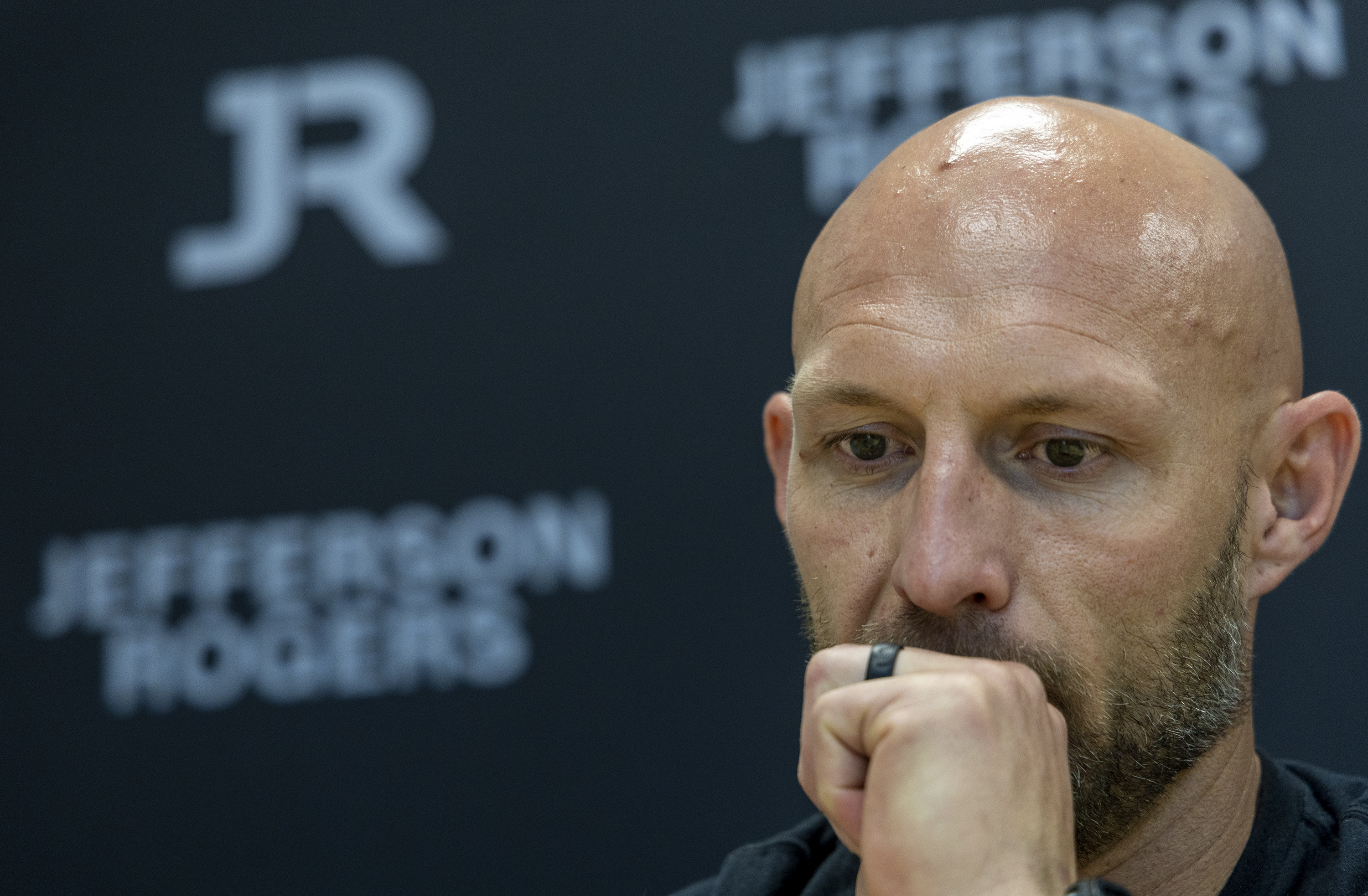 Jefferson Rogers, owner of JKR Windows, pauses as he talks about his wife, kids and his path from addiction to success at his office in Draper on Wednesday, June 15.