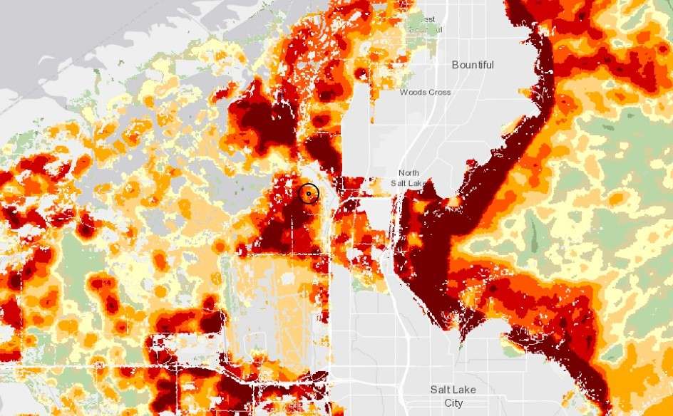North Salt Lake fire risk map.