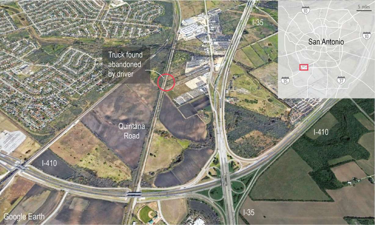 Migrants were found dead Monday after being abandoned in a tractor-trailer outside San Antonio.