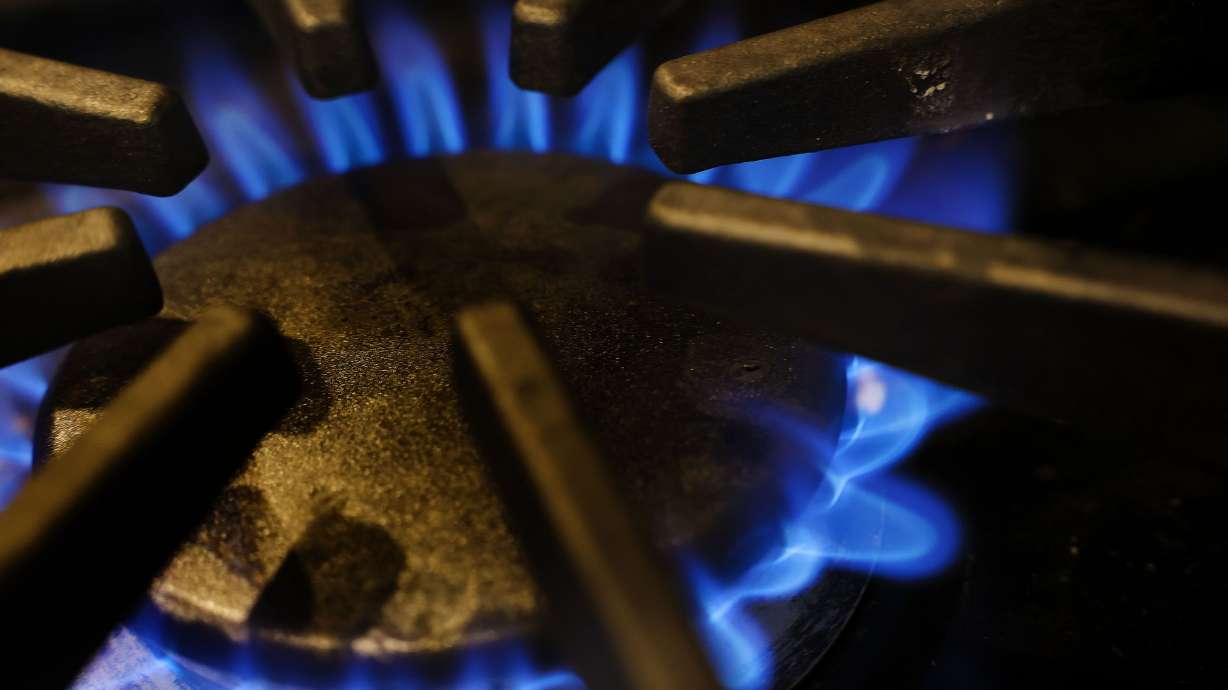 A gas flame is pictured on Wednesday. A Harvard study found a variety of chemical compounds in natural gas used for cooking, including benzene, a known carcinogen.