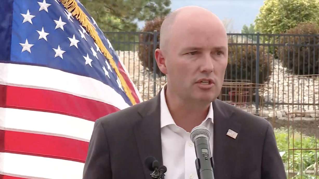 Utah Gov. Spencer Cox had messages Wednesday for those on both sides of the abortion issue during a press conference at Merit Medical in South Jordan.