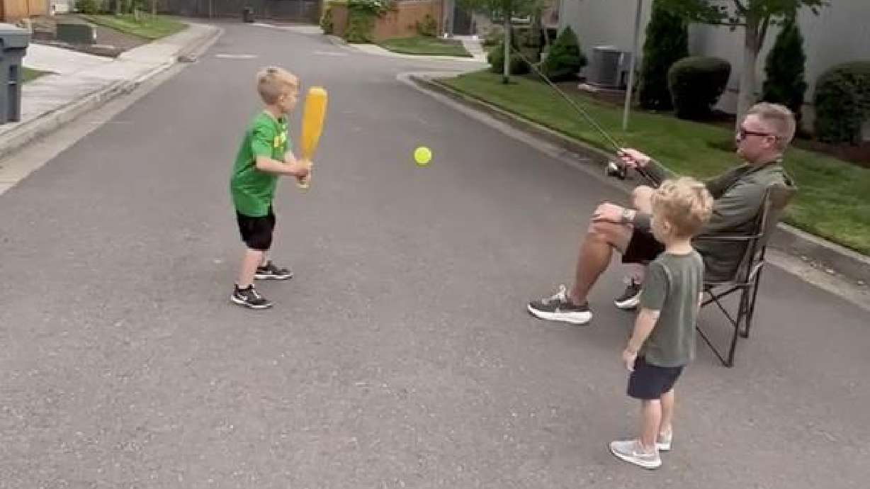 Screen shot of Derek Radley's batting practice dad hack.