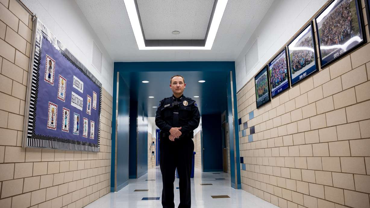 Randy Porter, chief of the Granite School District Police Department, poses for a photo at Rosecrest Elementary in Salt Lake City on Thursday. In the wake of last month's mass shooting at Robb Elementary School in Uvalde, Texas, Utah Gov. Spencer Cox said that it's more than likely "it will happen in the state of Utah one day." So, just how prepared is the Granite School District Police Department in responding to the unthinkable?