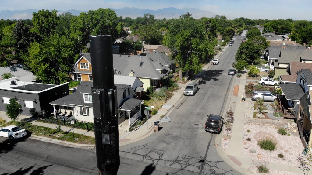 A cell tower is pictured in Salt Lake City in June 2022.