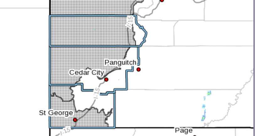 The National Weather Service issued a red flag warning for the shaded area of the map that will be in effect through the weekend and into the night of the Fourth of July.