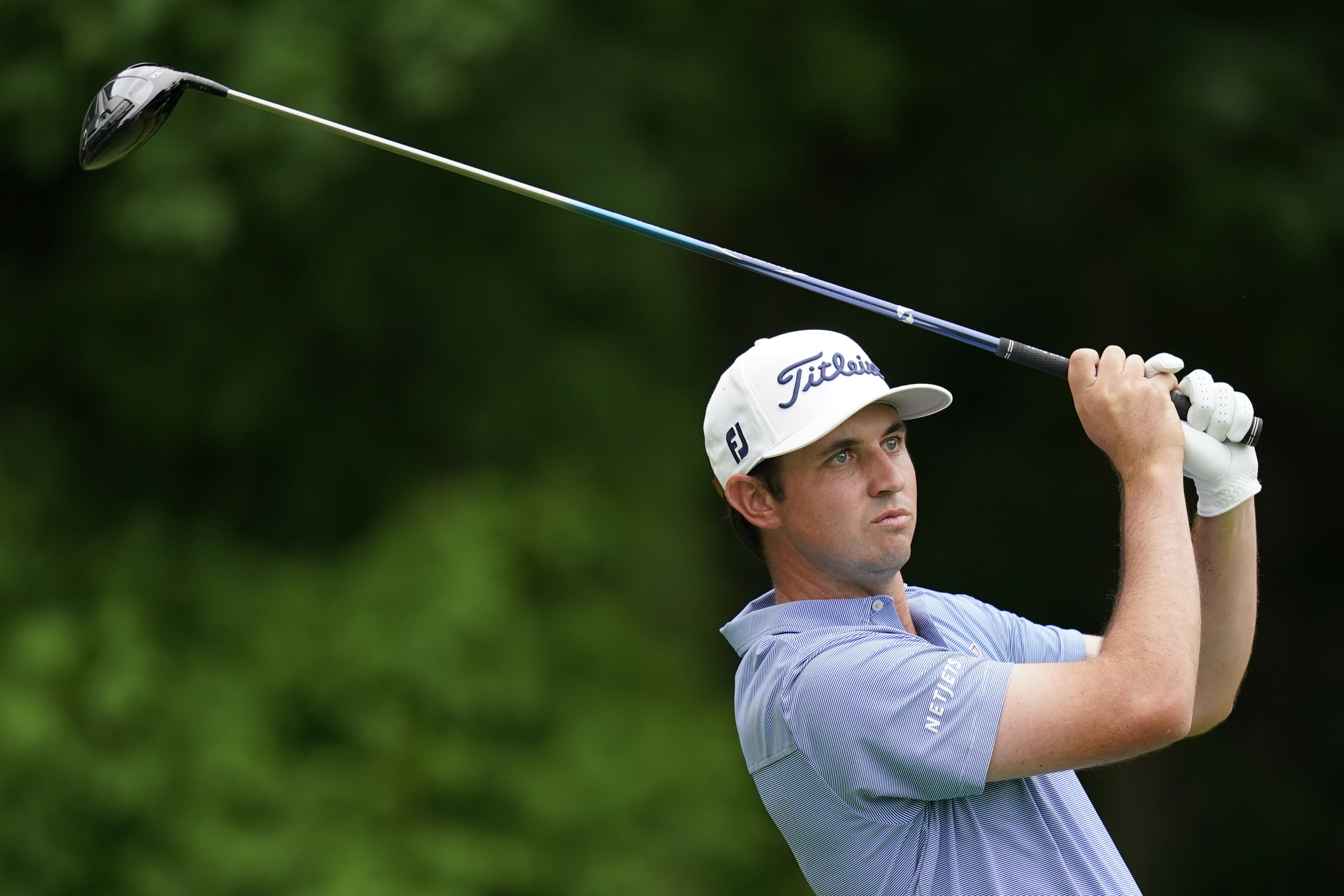J.T. Poston hits off the second tee during the second round of the John Deere Classic golf tournament, Friday, July 1, 2022, at TPC Deere Run in Silvis, Ill. 