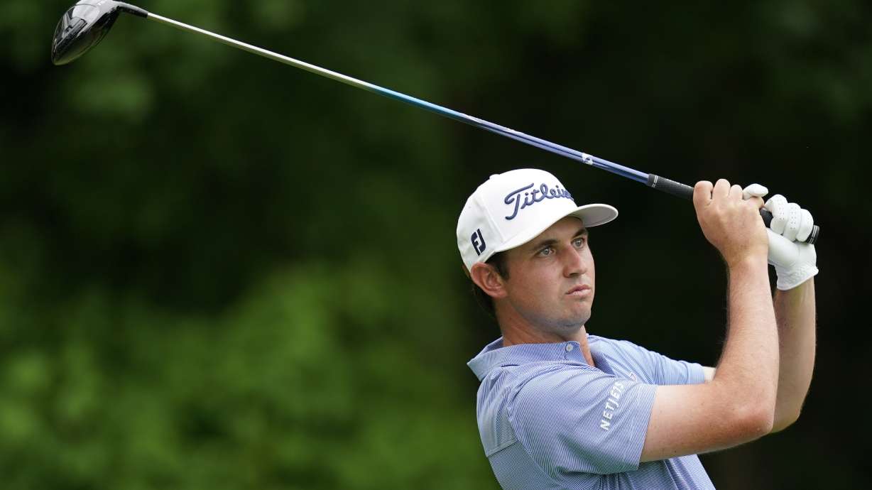 J.T. Poston hits off the second tee during the second round of the John Deere Classic golf tournament, Friday, July 1, 2022, at TPC Deere Run in Silvis, Ill.