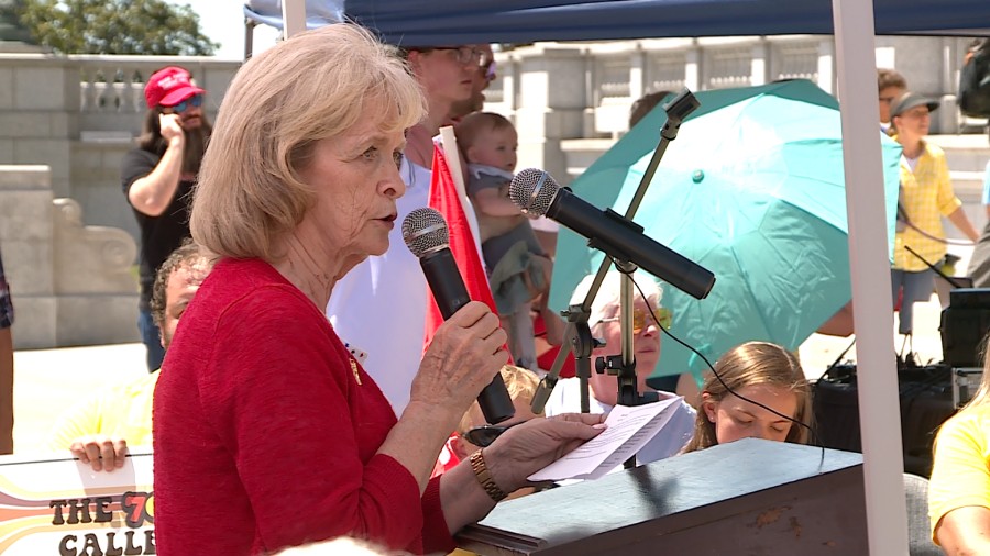Gayle Ruzika, president of Utah Eagle Forum, explaining how the trigger law came to be.