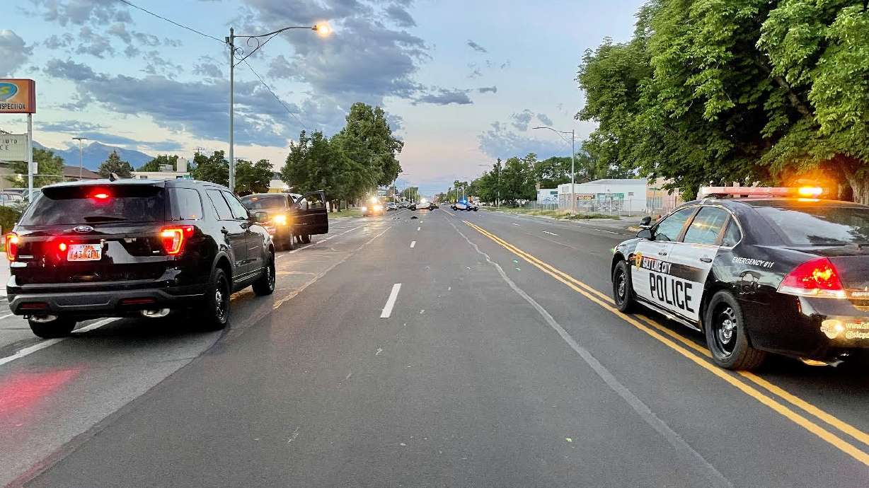 Salt Lake police respond to a shooting near 1485 S. Major Street on July 3. Prosecutors say a fight in front of Salt Lake music venue there escalated when three bouncers fired 22 shots into a car, injuring a 20-year-old man.