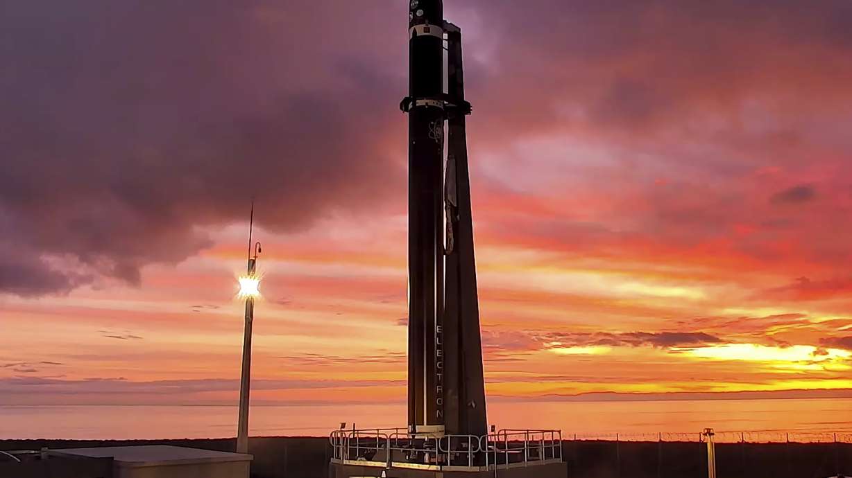 Rocket Lab's Electron rocket waits on the launch pad on the Mahia peninsula in New Zealand, June 28. NASA wants to experiment with a new orbit around the moon which it hopes to use in the coming years to once again land astronauts on the lunar surface.