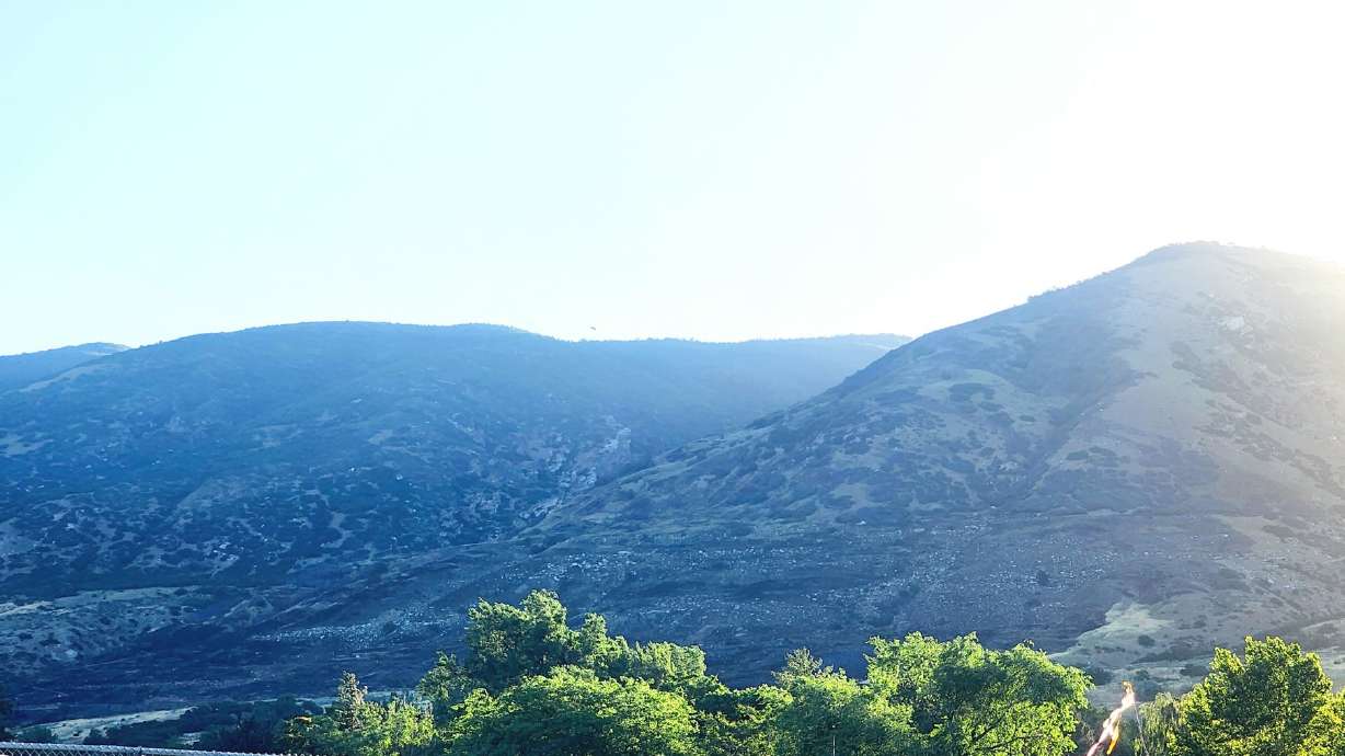 A burn scar created by the Deuel Creek Fire. The fire has burned about 129 acres as of Tuesday morning.