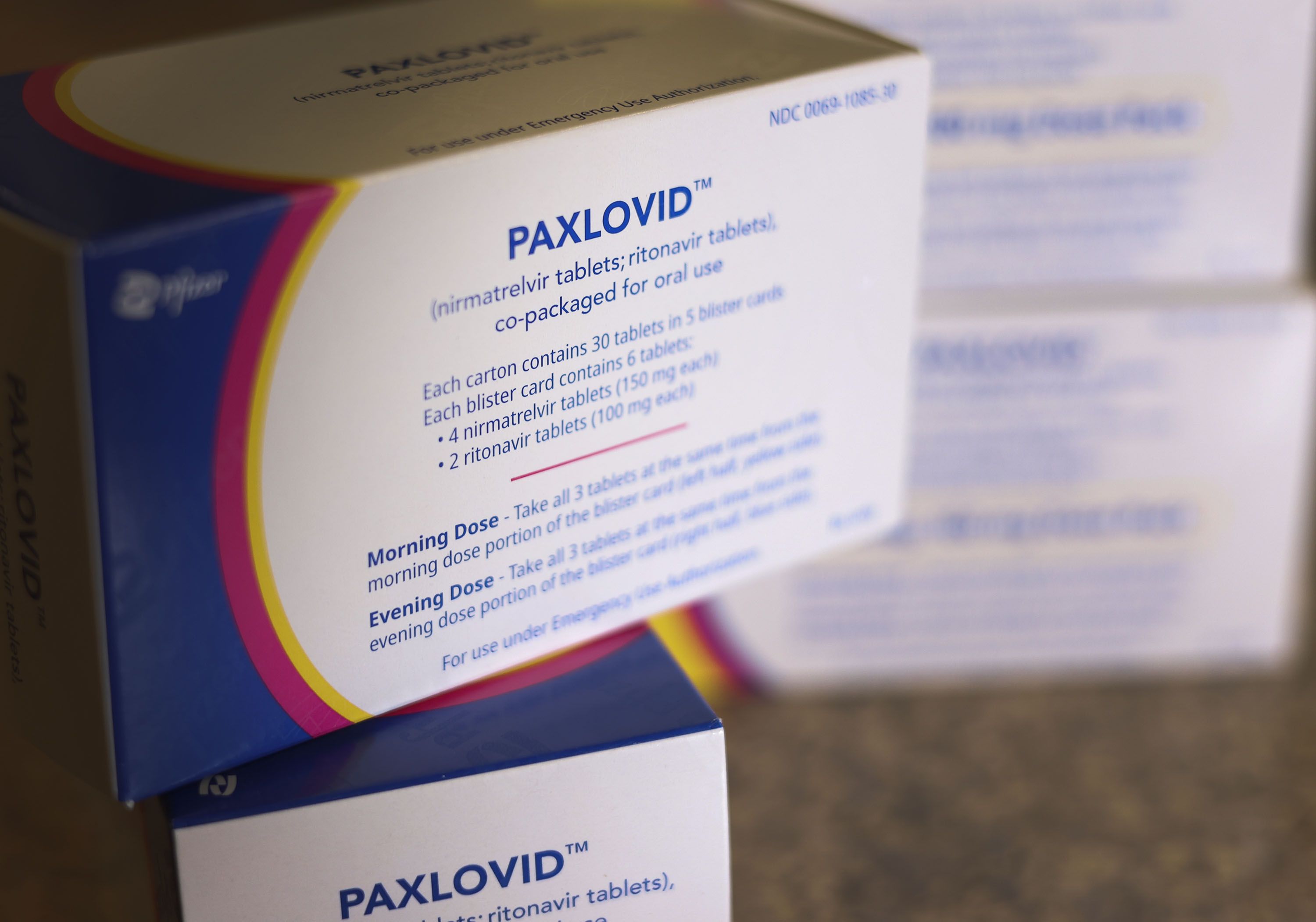 A box of Paxlovid is pictured at Jolley’s Pharmacy in West Jordan on Thursday.