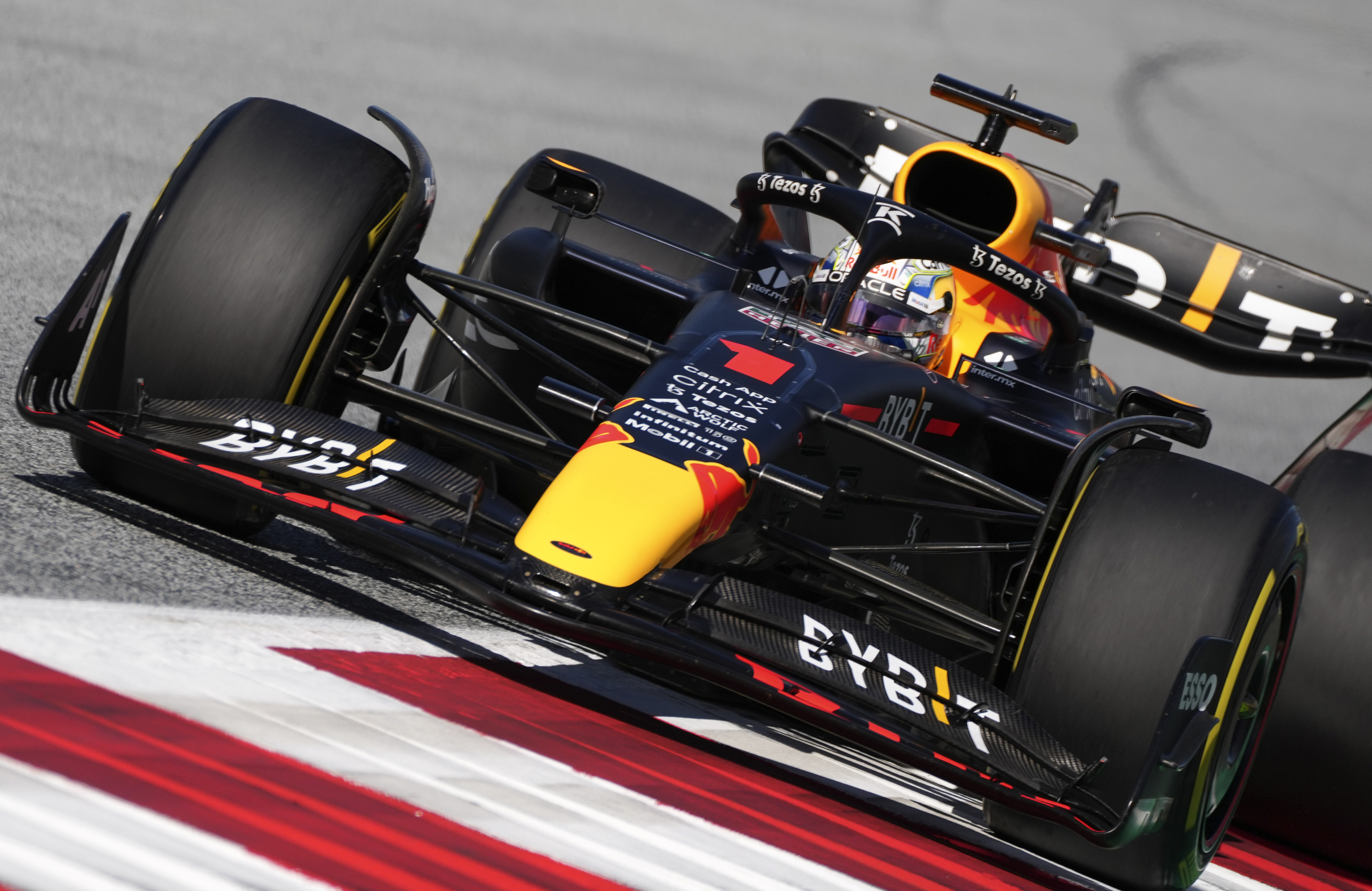 Red Bull driver Max Verstappen of the Netherlands steers his car during the Sprint Race qualifying session at the Red Bull Ring racetrack in Spielberg, Austria, Saturday, July 9, 2022. The Austrian F1 Grand Prix will be held on Sunday July 10, 2022. 