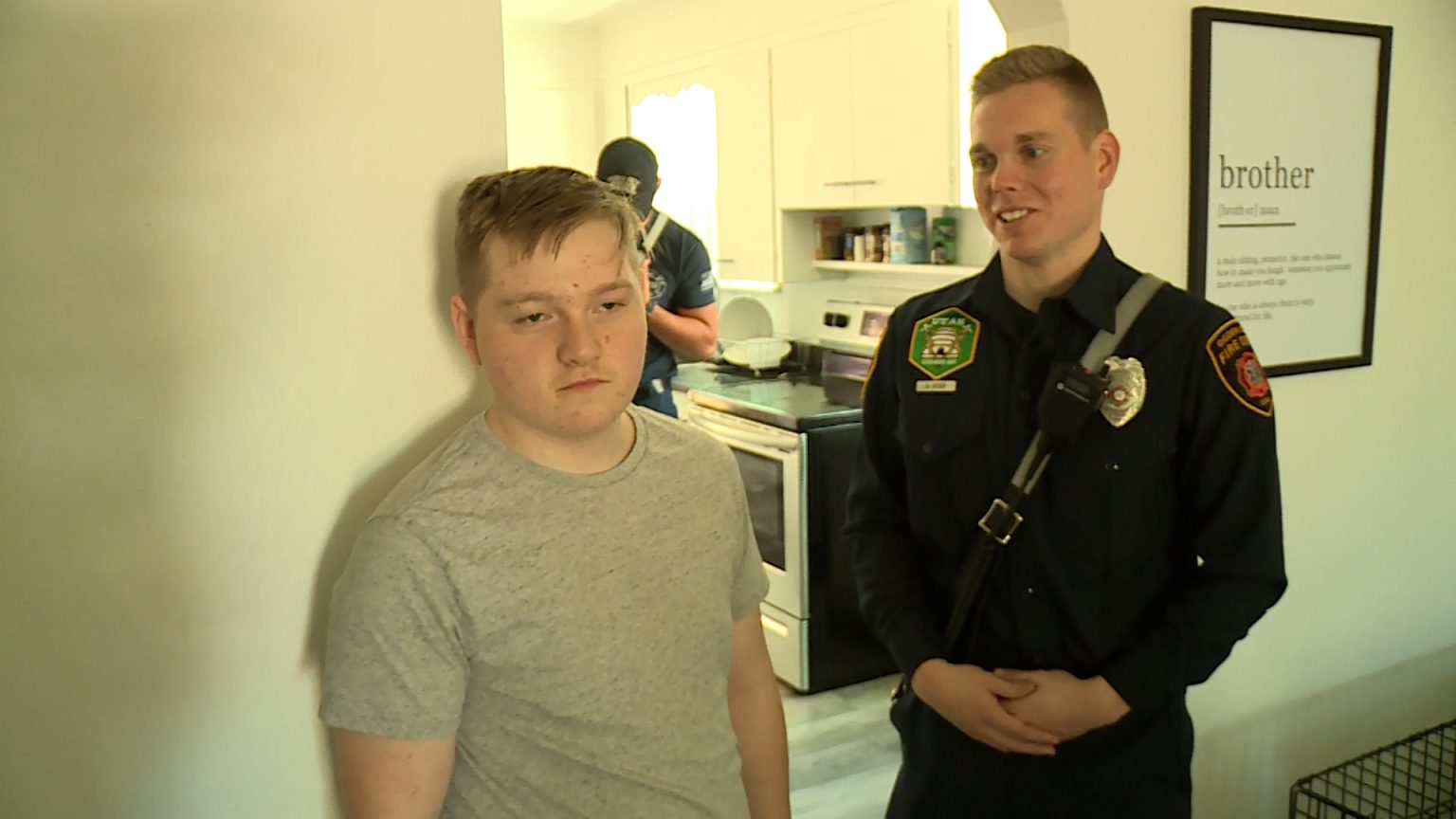 Ogden firefighter Dyllon Ryser and his younger brother Casey.