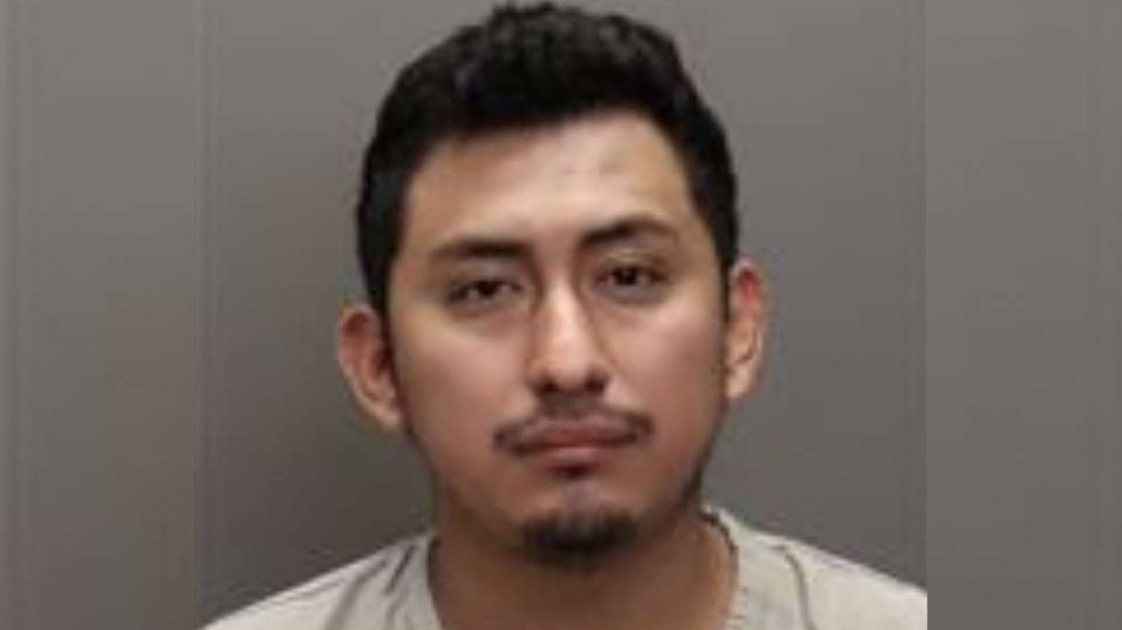 Gerson Fuentes poses for a booking photo at the Franklin County Corrections Center in Columbus, Ohio, on Wednesday. He has been charged with raping a 10-year-old girl who later traveled to neighboring Indiana for an abortion, a case that President Joe Biden highlighted in criticizing a U.S. Supreme Court decision eliminating a nationwide right to abortion.