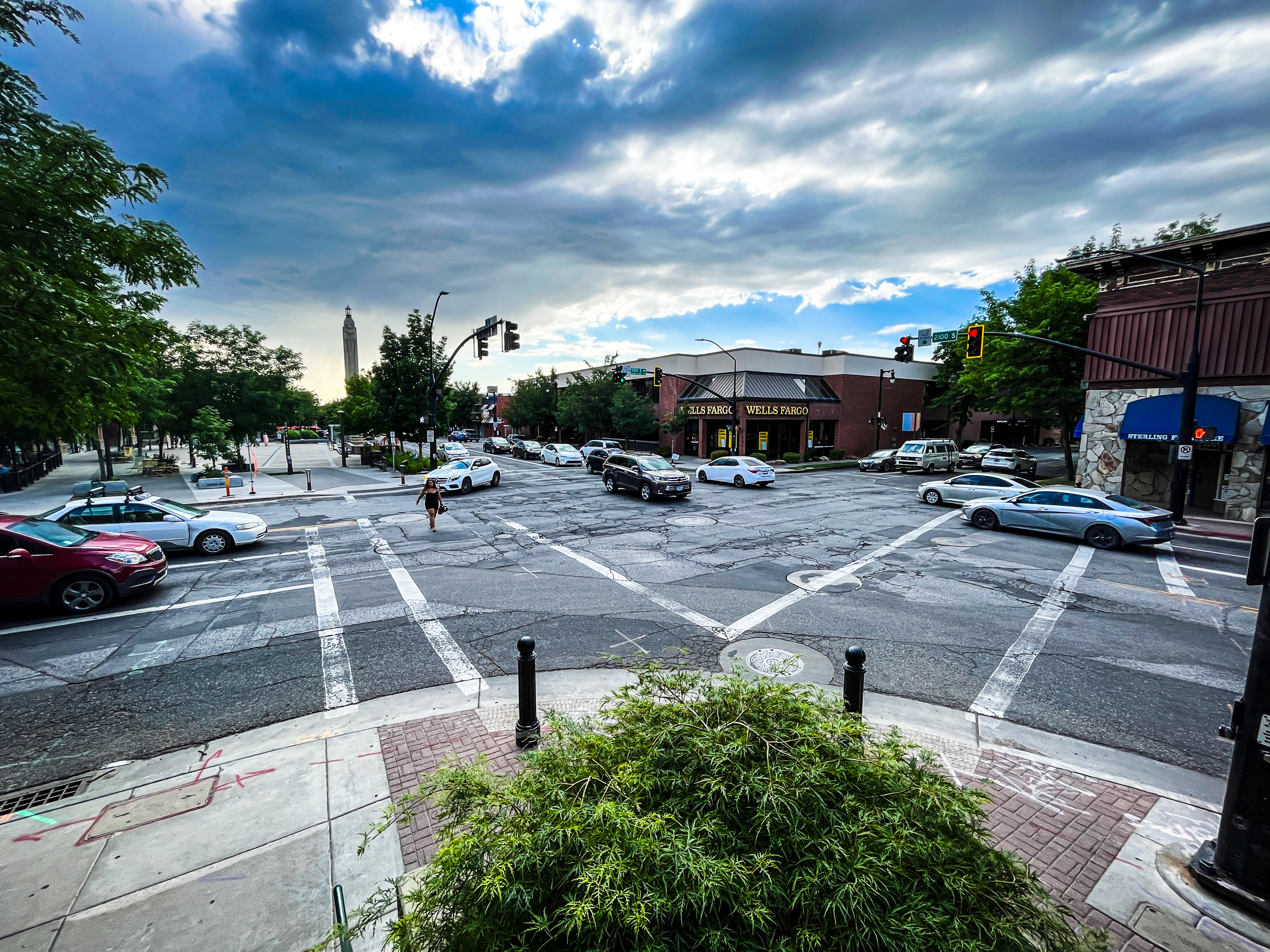 Heavy traffic at the intersection of 1100 East/Highland Drive and 2100 South in Salt Lake City's Sugar House neighborhood Wednesday evening. Both roads are scheduled to be redesigned beginning in 2023 and 2024.