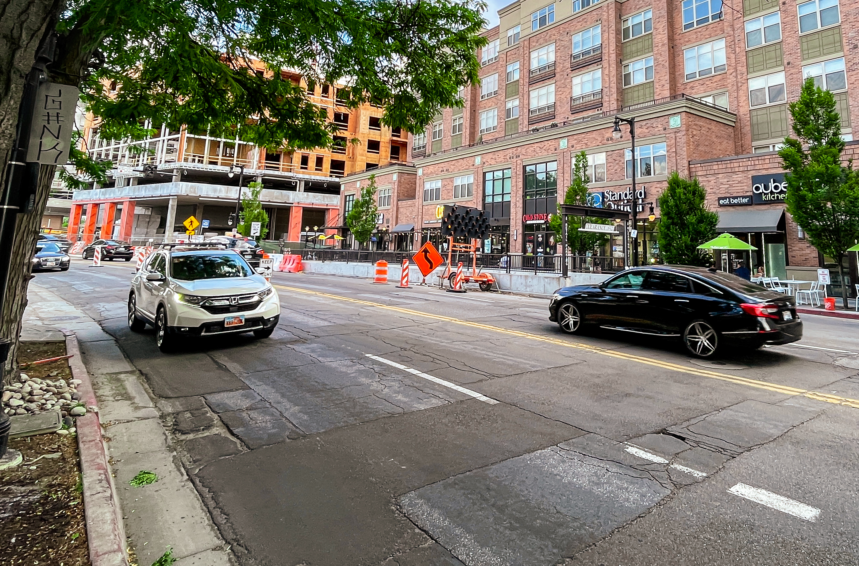Vehicles travel on Highland Drive in Sugar House on Wednesday evening. Construction on the road is scheduled to begin in 2023.